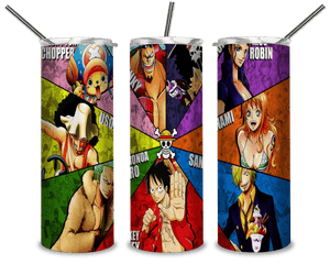 One Piece Characters PNG, Luffy Chopper Sanji 20oz Skinny Tumbler Designs PNG, Sublimation Designs PNG - TheDigitalSVG