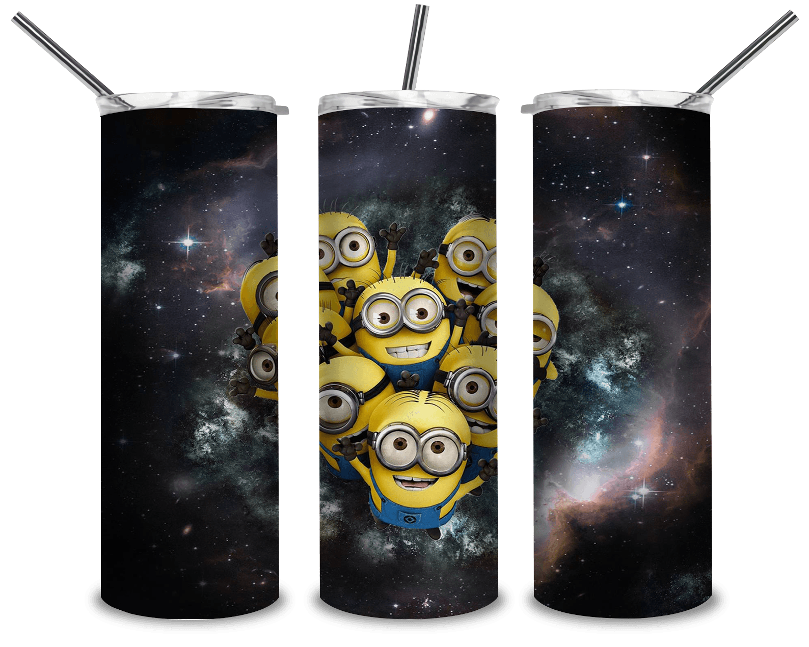 Minions Family In Galaxy PNG, Minions Movie 20oz Skinny Tumbler Designs PNG, Sublimation Designs PNG - TheDigitalSVG