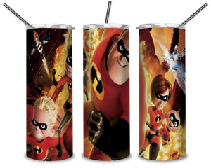 Family In Fire PNG, The Incredibles 20oz Skinny Tumbler Designs PNG, Sublimation Designs PNG - TheDigitalSVG