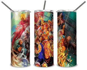 One Piece Movie PNG, Manga In Fire 20oz Skinny Tumbler Designs PNG, Sublimation Designs PNG - TheDigitalSVG