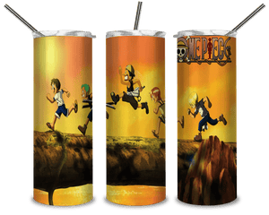 One Piece Running PNG, Anime Movie 20oz Skinny Tumbler Designs PNG, Sublimation Designs PNG - TheDigitalSVG