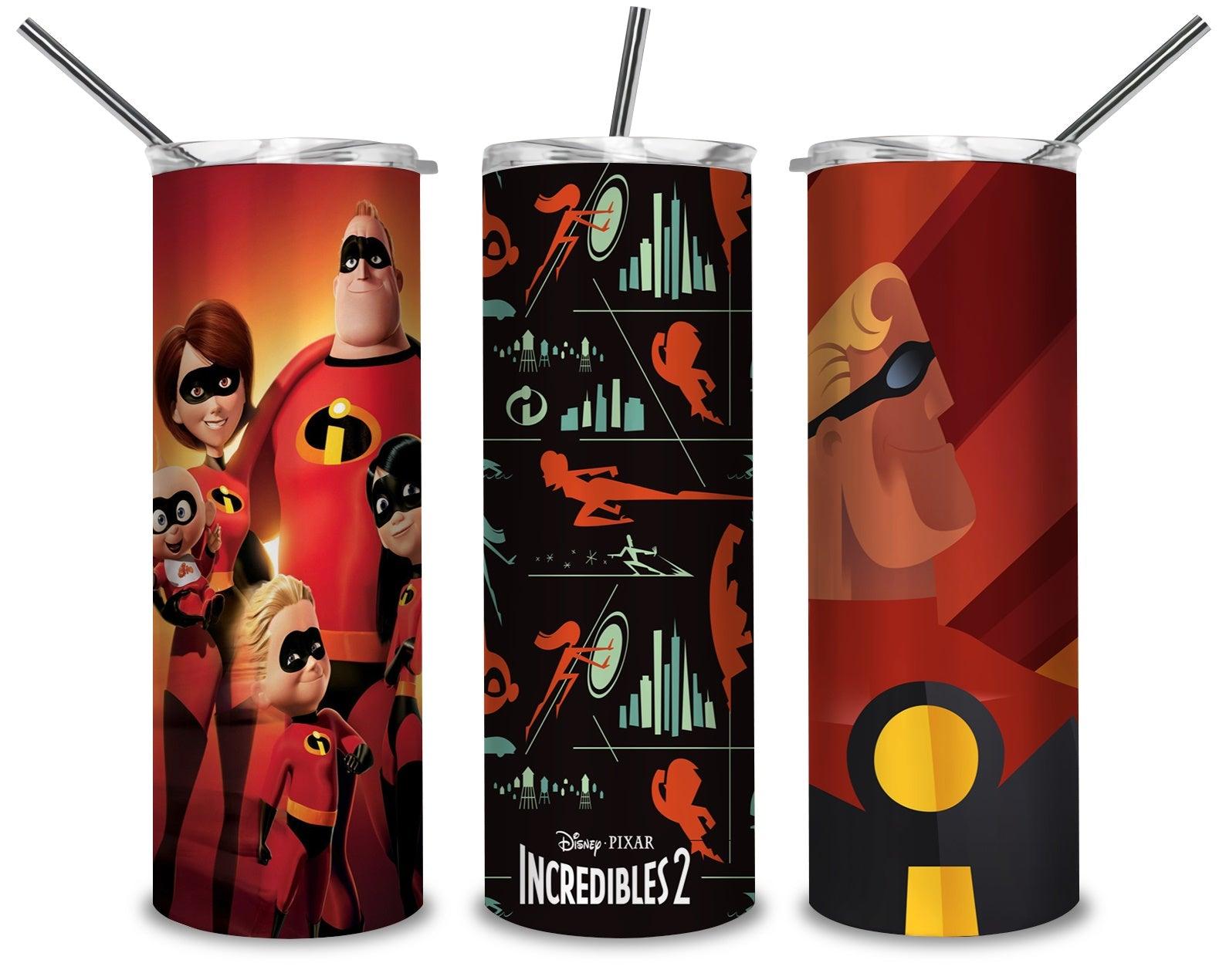 Incredibles Family 3 PNG, Disney Cartoon 20oz Skinny Tumbler Designs PNG, Sublimation Designs PNG - TheDigitalSVG