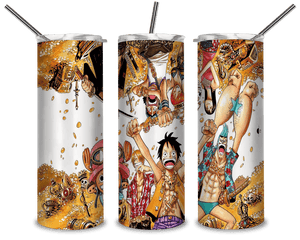 One Piece Characters PNG, Manga Movie 20oz Skinny Tumbler Designs PNG, Sublimation Designs PNG - TheDigitalSVG
