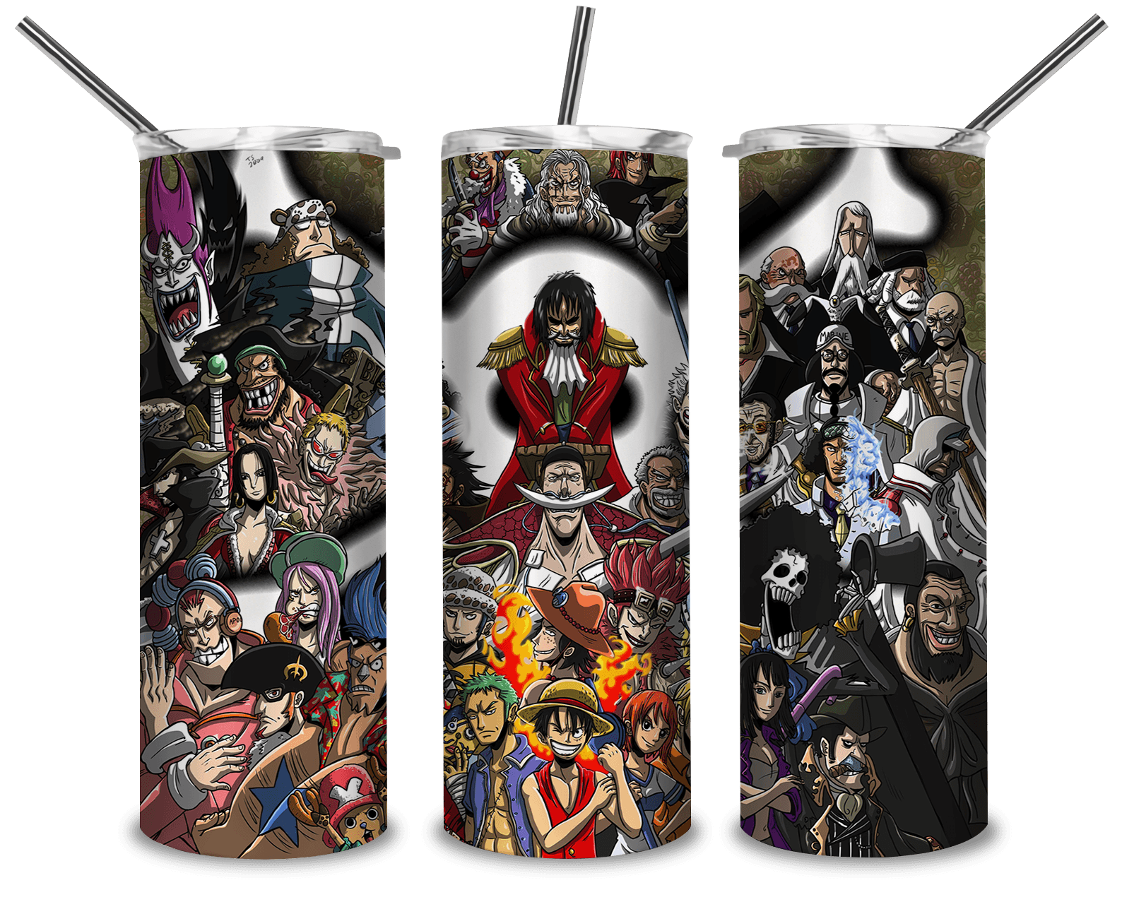 One Piece Manga PNG, Pirate Ship 20oz Skinny Tumbler Designs PNG, Sublimation Designs PNG - TheDigitalSVG