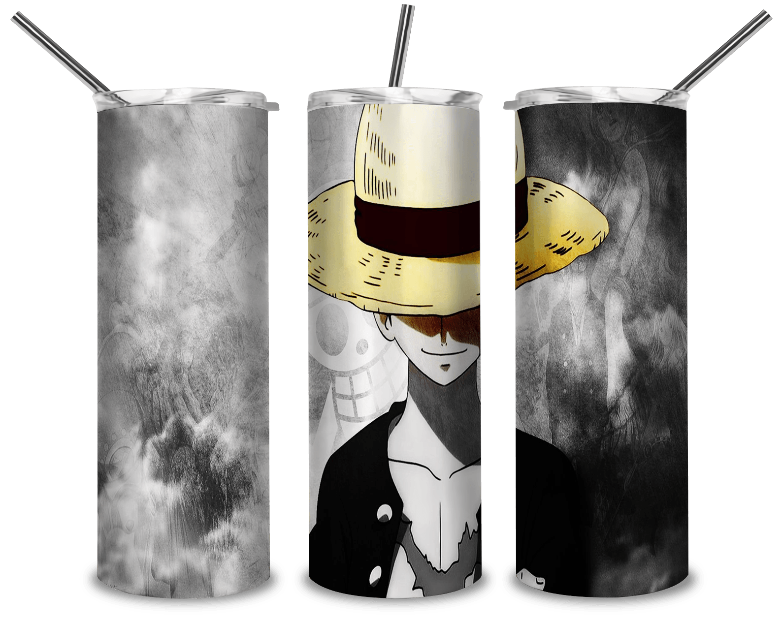 One Piece Luffy PNG, Manga Animation 20oz Skinny Tumbler Designs PNG, Sublimation Designs PNG - TheDigitalSVG