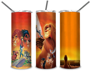 Simba And Scar PNG, Animation Movie 20oz Skinny Tumbler Designs PNG, Sublimation Designs PNG - TheDigitalSVG
