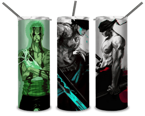 One Piece Zoro PNG, Zoro Manga 20oz Skinny Tumbler Designs PNG, Sublimation Designs PNG - TheDigitalSVG