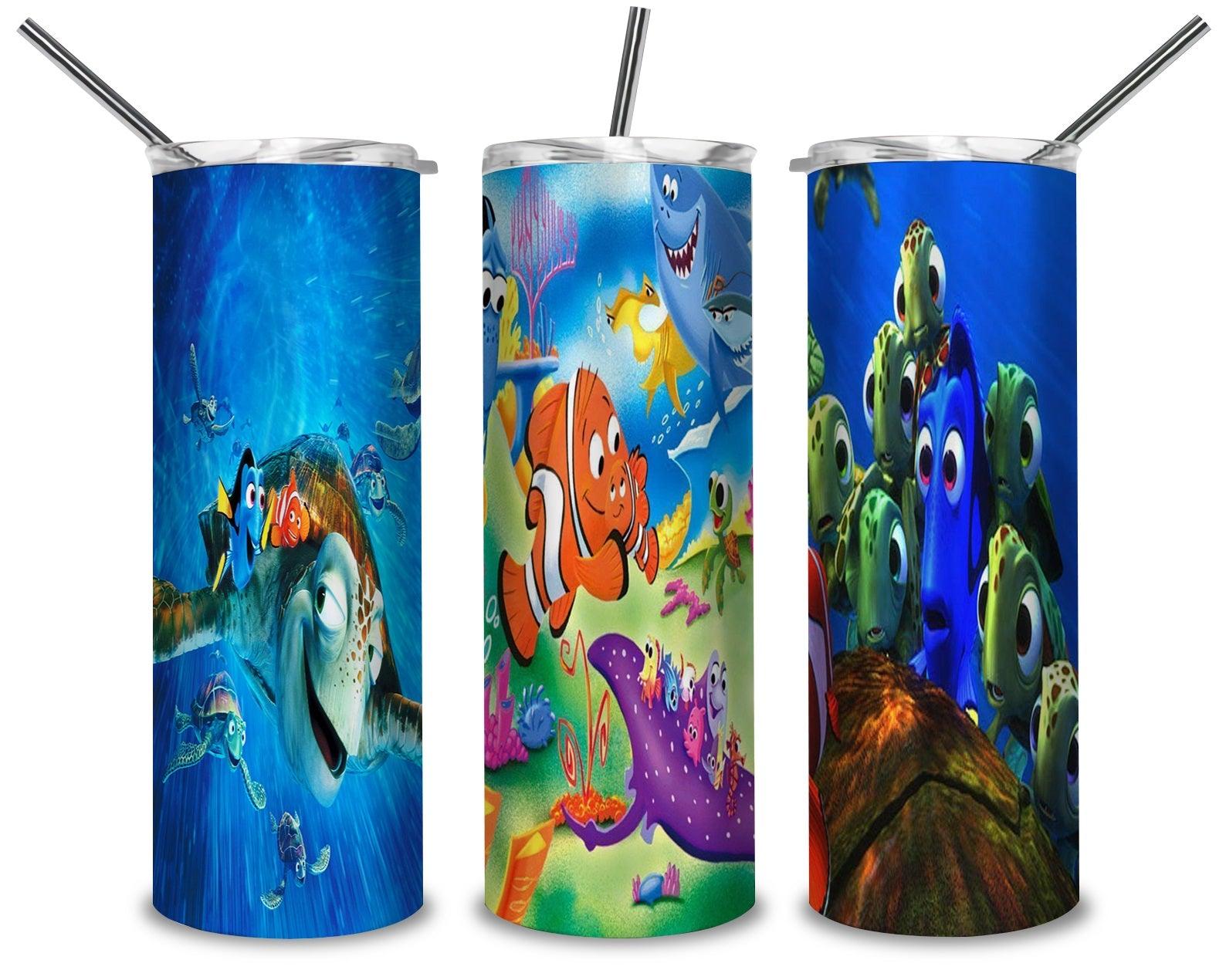 Nemo And Friends PNG, Old Turtle 20oz Skinny Tumbler Designs PNG, Sublimation Designs PNG - TheDigitalSVG