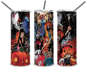 One Piece Halloween PNG, Scary Pumpkin 20oz Skinny Tumbler Designs PNG, Sublimation Designs PNG - TheDigitalSVG