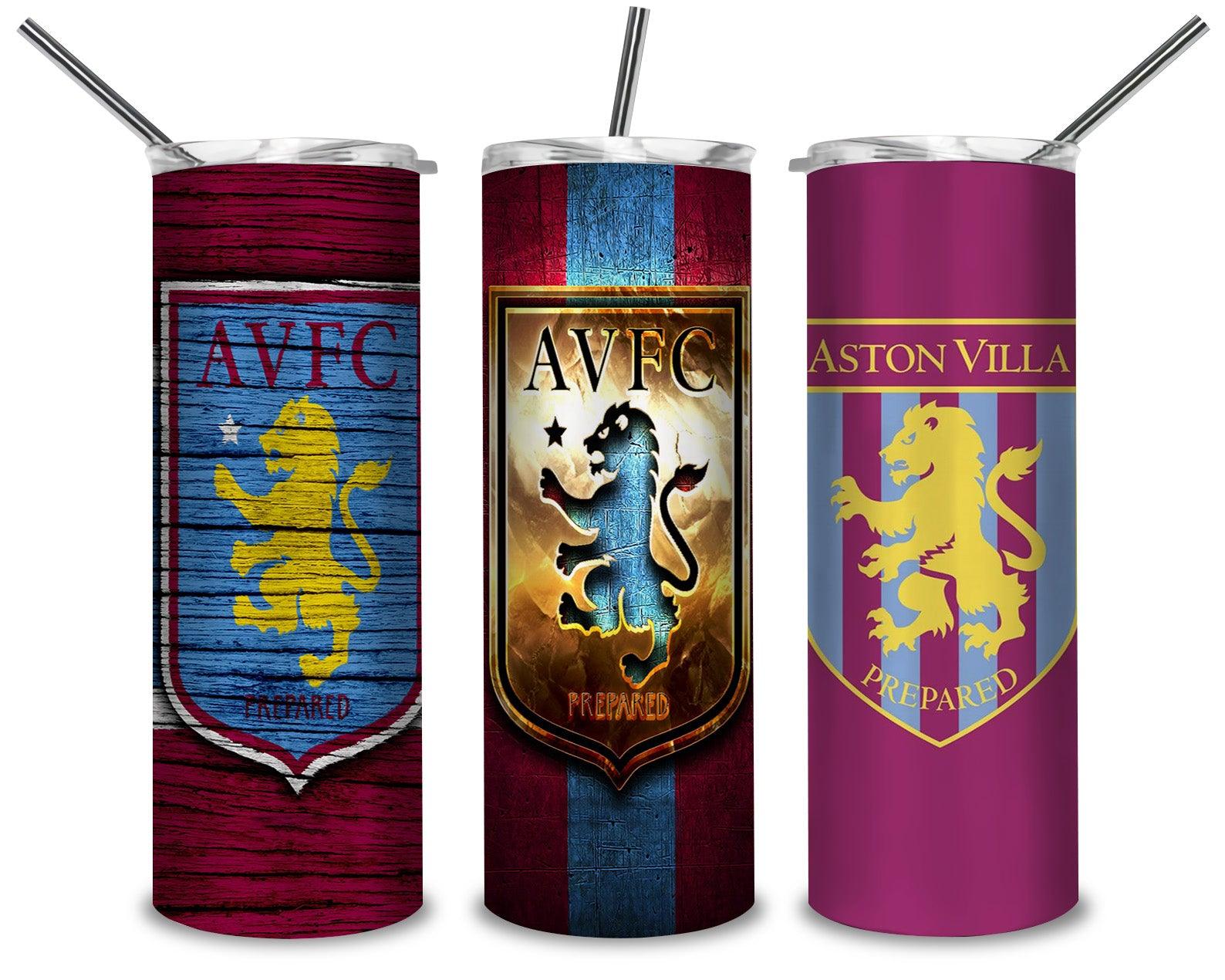 Aston Villa FC Logo PNG, Different Style 20oz Skinny Tumbler Designs PNG, Sublimation Designs PNG - TheDigitalSVG