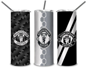 Manchester United Logo Black And White PNG, Football Club 20oz Skinny Tumbler Designs PNG, Sublimation Designs PNG - TheDigitalSVG