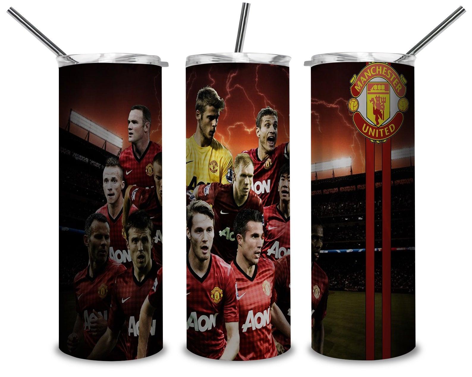 Football Players PNG, Manchester Professional Football 20oz Skinny Tumbler Designs PNG, Sublimation Designs PNG - TheDigitalSVG