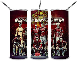 Glory Manchester United PNG, Football Players 20oz Skinny Tumbler Designs PNG, Sublimation Designs PNG - TheDigitalSVG