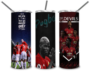 Manchester United PNG, The Devils 20oz Skinny Tumbler Designs PNG, Sublimation Designs PNG - TheDigitalSVG