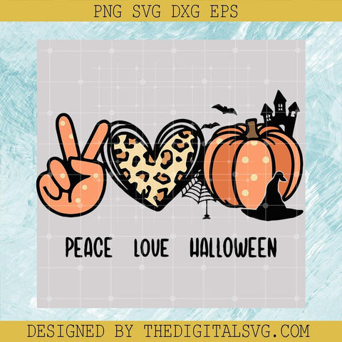 #Peace Love Halloween SVG, Witches Pumpkin SVG, Halloween SVG - TheDigitalSVG