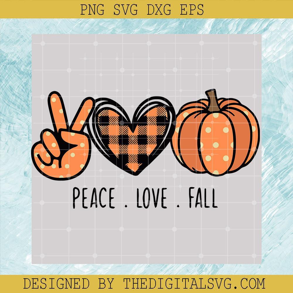 #Peace Love Fall SVG, Love Fall Pumpkin SVG, Halloween SVG, Peace Fall SVG, Halloween Love SVG - TheDigitalSVG