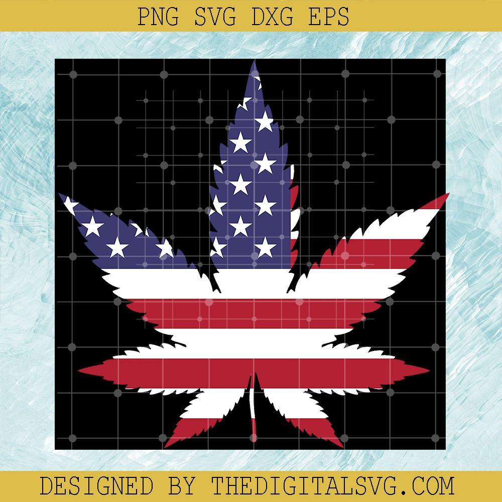Weed USA Flag Svg, Weed USA Svg, American Flag Svg, Cannabis Svg - TheDigitalSVG