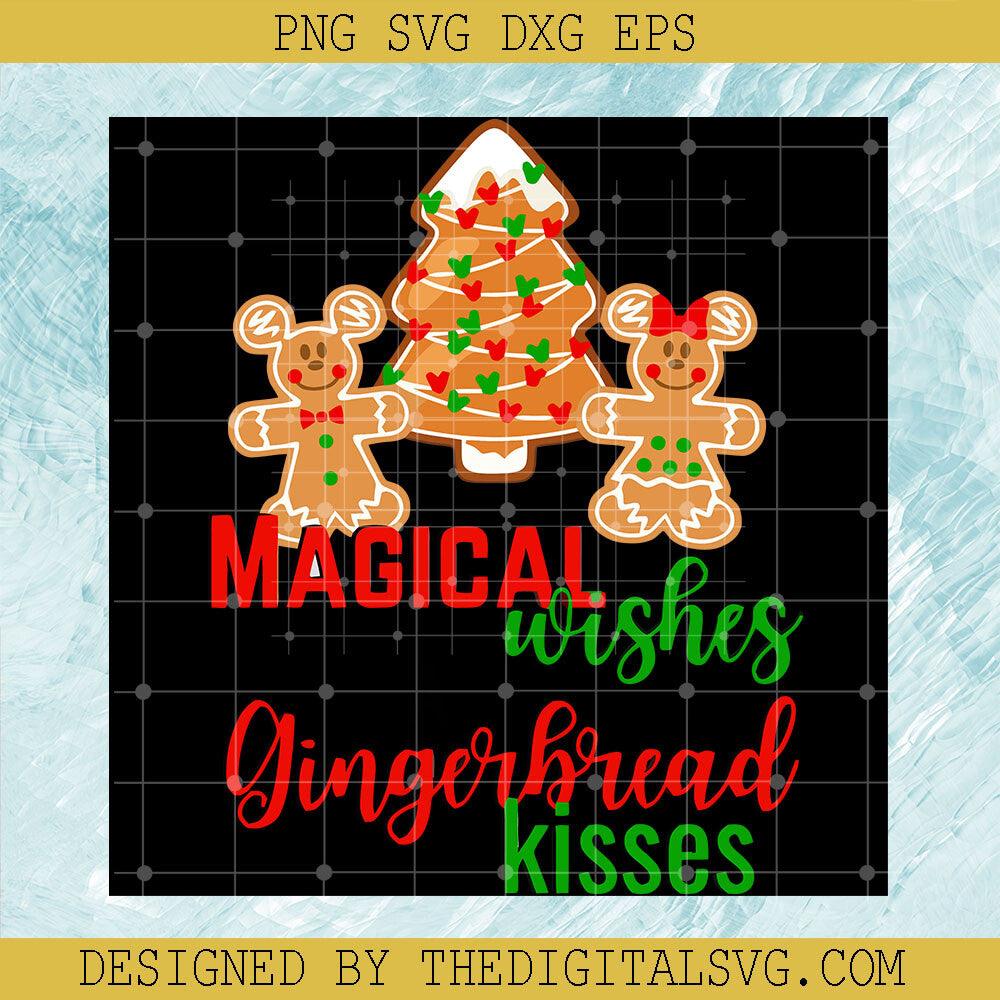 Magical Wishes Gingerbread Kisses Svg, Disney Christmas Cookies Svg, Mickey Mouse And Minie Mouse Svg - TheDigitalSVG