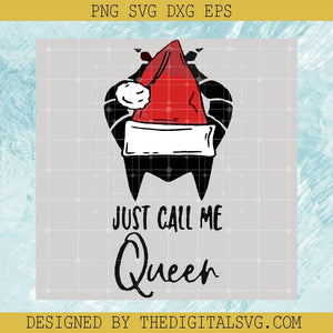 Just Call Me Queen Svg, Disney Cartoon Christmas Svg, Santa Hat Svg - TheDigitalSVG