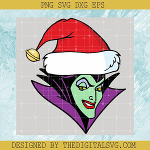 Disney Cartoon Christmas Svg, Santa Hat Witch Merry Christmas Svg, Disney Cartoon Svg, Merry Christmas Svg - TheDigitalSVG