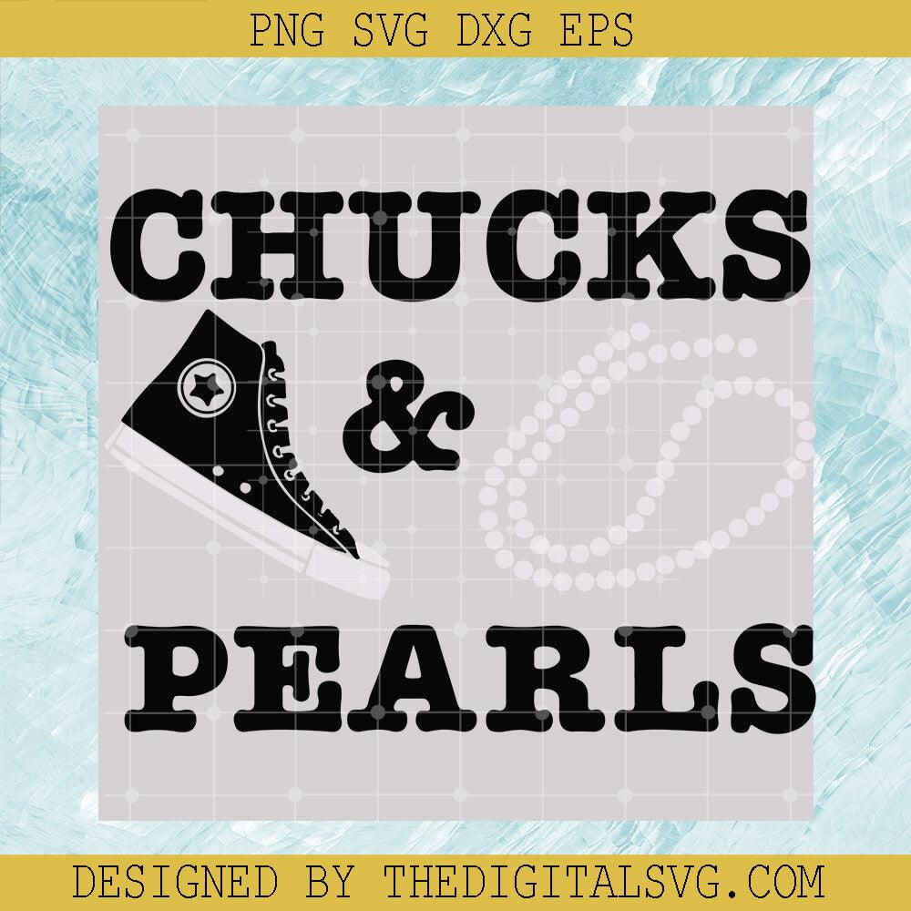 Chucks And Pearls Svg, Sneakers Svg, Chucks And Pearls Shoe Svg - TheDigitalSVG