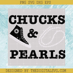 Chucks And Pearls Svg, Sneakers Svg, Chucks And Pearls Shoe Svg - TheDigitalSVG