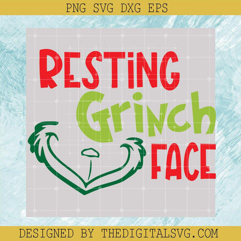 Resting Ginch Face Svg, Grinch Svg, Funny Christmas Svg - TheDigitalSVG