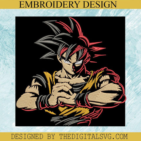 Son Goku Machine Embroidery Design, Dragon Ball Machine Embroidery Design,Embroidery Design - TheDigitalSVG