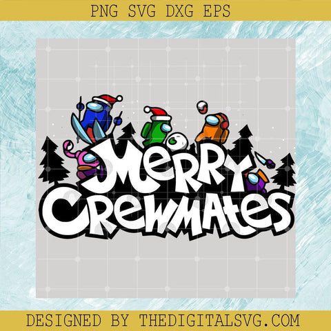 Merry Crewmates Svg, Merry Christmas Kids Svg, Santa Hat Merry Christmas Svg - TheDigitalSVG