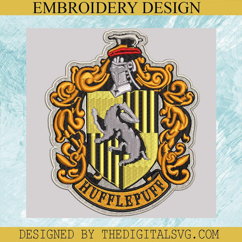 Hafflepuff Logo Machine Embroidery Design, Harry Potter Machine Embroidery Design,Embroidery Design - TheDigitalSVG