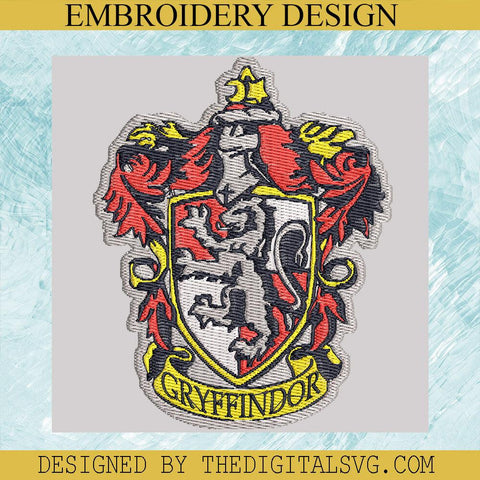 Gryffindor Logo Machine Embroidery Design, Harry Potter Machine Embroidery Design,Embroidery Design - TheDigitalSVG