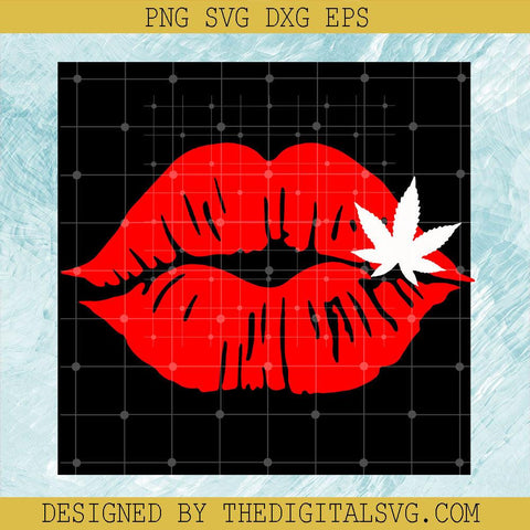 Lips Hearts Are So Beautiful Svg, White Cannabis Svg, Lips Hearts Svg - TheDigitalSVG