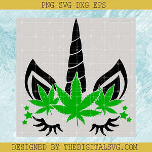 Cannabis Green Leaf Seamless Pattern Svg, Cannabis Svg, Unicorn Svg - TheDigitalSVG