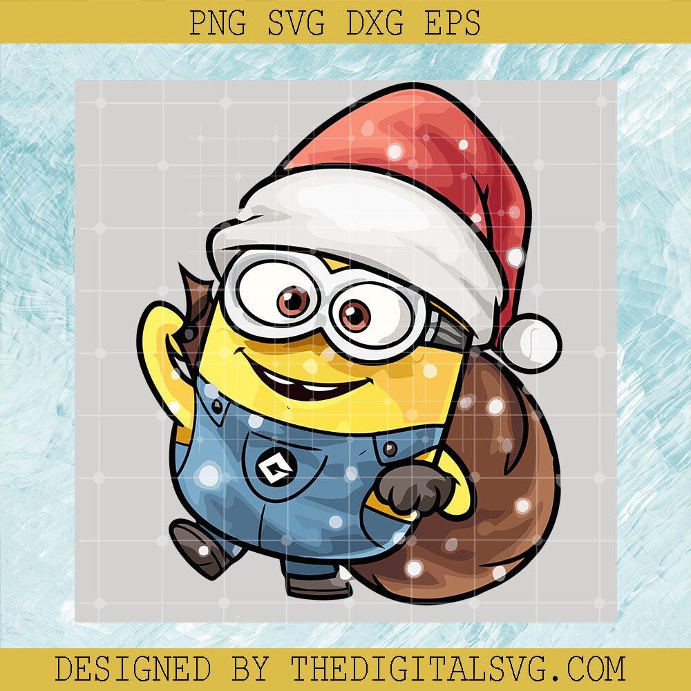 Minion Santa Hat Merry Christmas Svg, Christmas Minion Svg, Merry Christmas Svg, Minion Funny Svg - TheDigitalSVG