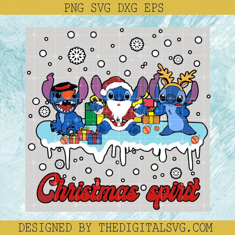 Christmas Spirit Svg, Santa Hat And Reindeer Svg, Snow Merry Christmas Svg - TheDigitalSVG
