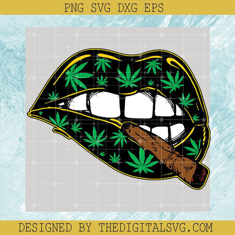 Cannabis Green Leaf Seamless Pattern Svg, Lips Are So Cute Svg, Cigar Svg - TheDigitalSVG