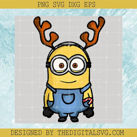 Reindeer Christmas Minion Svg, Minion So Funny Svg, Merry Christmas Svg - TheDigitalSVG