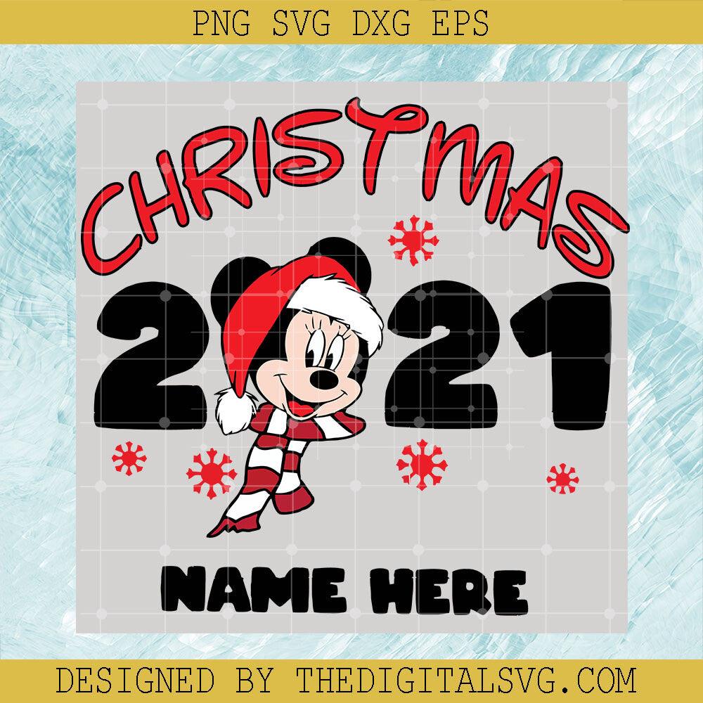Christmas 2021 Mickey Mouse Name Here Svg, Christ Mickey 2021 Svg, Merry Christmas Svg - TheDigitalSVG