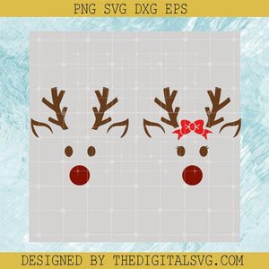 Reindeer Svg, Merry Christmas Svg, Double Reindeer So Cute Svg - TheDigitalSVG