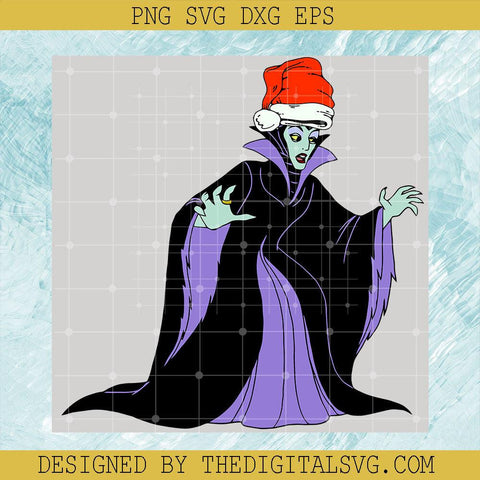 Santa Hat Disney Cartoon Christmas Svg, Witch Svg, Cartoon Christmas Svg - TheDigitalSVG