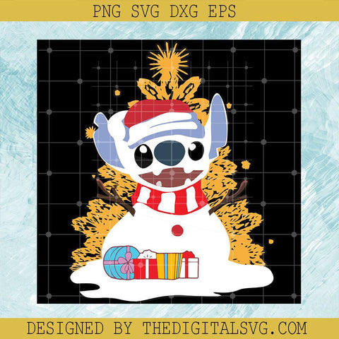 Cute Mouse Stitch Show Man Svg, Gift Svg, Santa Hat Svg - TheDigitalSVG