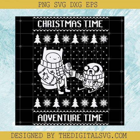 Christmas Time Adventure Time Svg, Finn And Jake Svg, Funny Christmas Svg - TheDigitalSVG