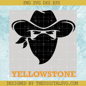 Black Cowboy Hat Yellostone svg, Yellowstone Svg, Cowboy Hat Svg - TheDigitalSVG