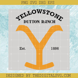 Icon Yellowstone Dutton Rach Est 1886 Svg, Yellow Letter Y Icon Svg, Yellowstone Svg - TheDigitalSVG