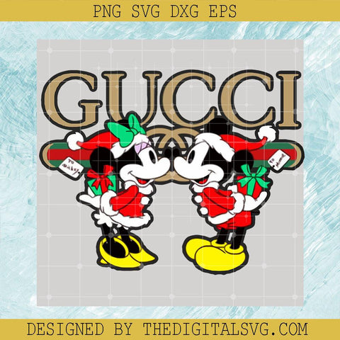 Gucci X Disney Mickey Christmas Svg, Disney Mickey Christmas Svg, Santa Hat Mickey Mouse Svg - TheDigitalSVG