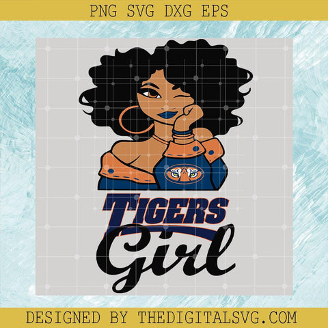 Tigers Girl Svg, Tigers Basketball SVG, Afro Girl SVG - TheDigitalSVG